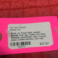 Quilt Jumper Saddle Pad *gc, faded, cut tabs, threads, unstitched, rubs, frayed, clean, curled corners, mnr hair, stains