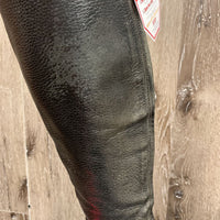 Pr Field Boots, zips *gc, SPLIT Rt Zip, broken laces, rubs, dirt, rundown heels