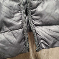 Puffy Quilt Vest, zipper *BROKEN zipper, gc, clumpy, paint