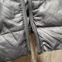 Puffy Quilt Vest, zipper *BROKEN zipper, gc, clumpy, paint
