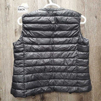 Puffy Quilt Vest, zipper *BROKEN zipper, gc, clumpy, paint
