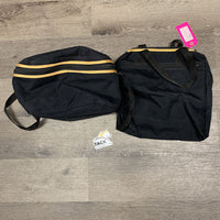 Bag Set: garment, grooming, boot, duffel, helmet *vgc, mnr dirt, fuzz & rubs, older
