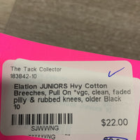 JUNIORS Hvy Cotton Breeches, Pull On *vgc, clean, faded, pilly & rubbed knees, older
