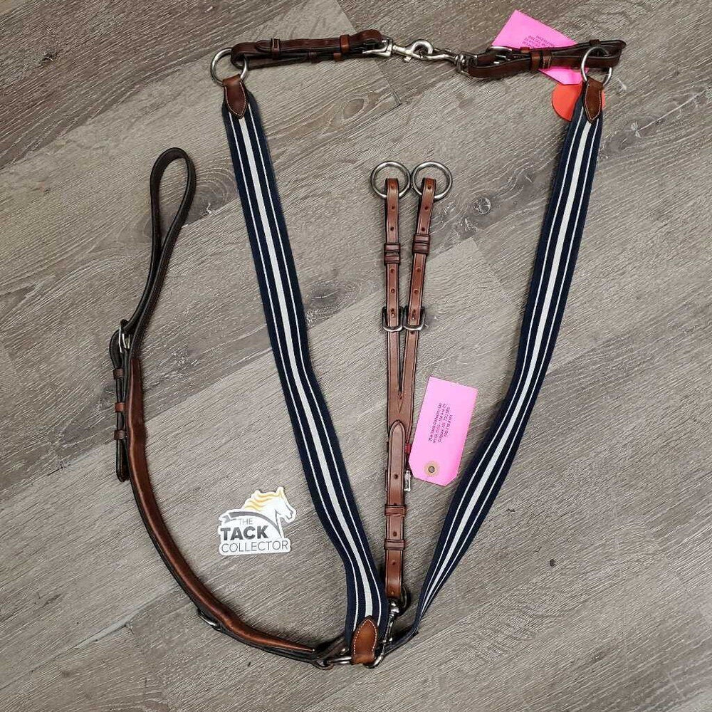 FS Padded Elastic Breastplate, Bridge, Running Martingale Attachment *vgc, v.mnr dirt, hair & stains, older