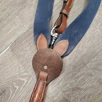 FS Padded Elastic Breastplate, Bridge, Running Martingale Attachment *vgc, v.mnr dirt, hair & stains, older
