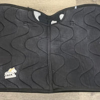 Fleece Dressage Saddle Pad, tabs *gc, mnr hair, rubs, pills, clean, faded, clumpy