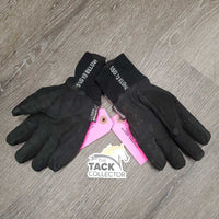 40 gm Winter Riding Gloves, Fleece Lined *gc, rubs, threads, snags, popped elastics, peeled fingers
