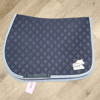 Quilt Jumper Saddle Pad, 1x piping *vgc, mnr dirt, hair, light fading
