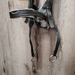 Nylon Web Side Pull Bitless Headstall *No Reins, gc, threads, frays