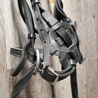 Nylon Web Side Pull Bitless Headstall *No Reins, gc, threads, frays
