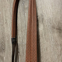 Rsd/FS Monocrown Figure 8 Bridle, Rubber Reins *xc/vgc, NO CHIN Buckle, clean, v.mnr dirt Reins: gc, dirt, residue, stains
