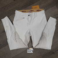 Pr Full Seat Breeches *gc/fair, older, dingy, undone seam stitching, pills & rubs, stains, discolored
