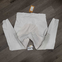 Pr Full Seat Breeches *gc/fair, older, dingy, undone seam stitching, pills & rubs, stains, discolored
