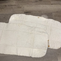 Pr Cotton Pillow Wraps *gc, clean, stains, hair, pilly, threads, unstitched seams, snags
