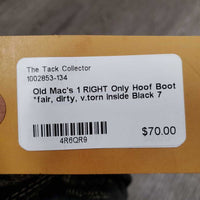 1 RIGHT Only Hoof Boot *fair, dirty, v.torn inside
