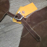 Full Suede Chaps *gc, rubs, scuffs, threads, faded, scratches, stains, older
