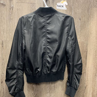 Silk Bomber Jacket, Zipper *vgc, mnr hair & snag, pilly, puckers
