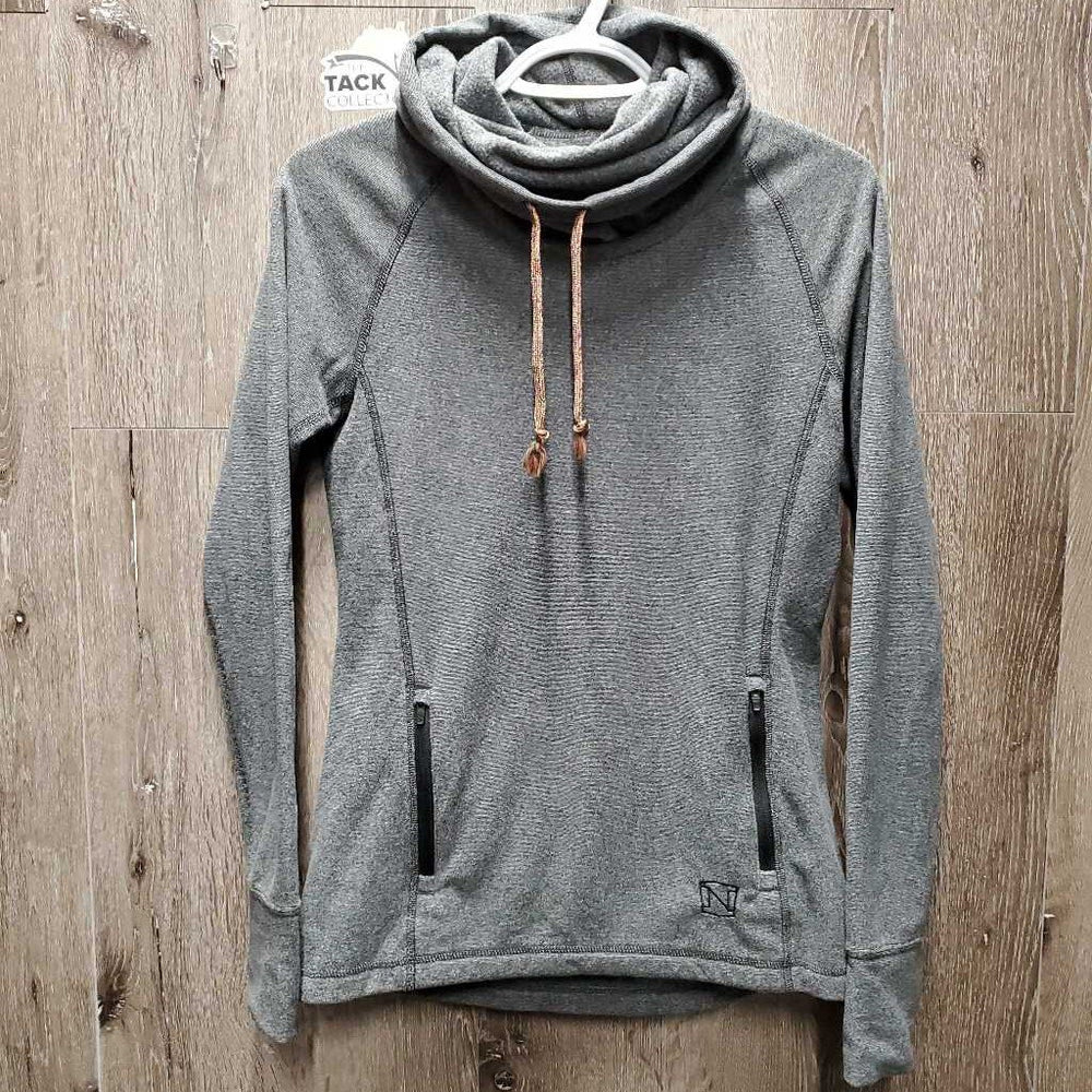 LS Super Soft Sweatshirt, xhigh slouch collar *gc, seam & edge rubs, pills
