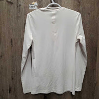 LS Shirt *gc/fair, older, v.stained pits, undone & snagged seam stitching, dingy
