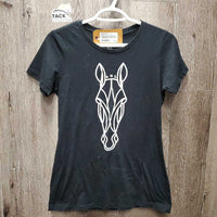 SS Cotton T Shirt, "SHL - Horse Head *vgc, hairy, mnr faded
