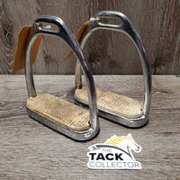 Pr Hvy Stirrup Irons *gc, dirt, stains, scuffs, rust spots
