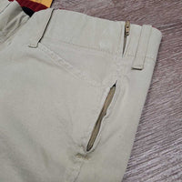 Side Zip Breeches *fair/gc, undone leg seam, older, seam puckers, discolored seat & leg, pills
