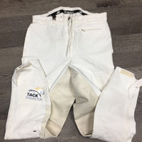 Full Seat Breeches *gc, older, dingy, stained seat & legs, puckers, stains, yellowed, stretched?
