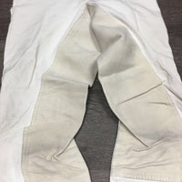 Full Seat Breeches *gc, older, dingy, stained seat & legs, puckers, stains, yellowed, stretched?
