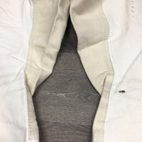 Full Seat Breeches *gc, older, dingy, stained seat & legs, puckers, stains, yellowed, stretched?
