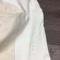 Full Seat Breeches *gc, older, dingy, stained seat & legs, puckers, stains, yellowed, stretched?
