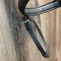 Rsd Padded Dressage Bridle, crank, flash, Rubber Lined Reins *like new, mnr dirt