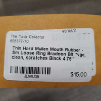 Thin Hard Mullen Mouth Rubber - Sm Loose Ring Bradoon Bit *vgc, clean, scratches
