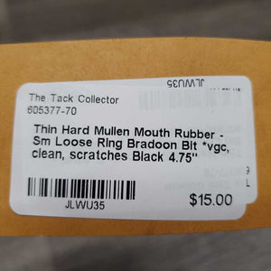 Thin Hard Mullen Mouth Rubber - Sm Loose Ring Bradoon Bit *vgc, clean, scratches