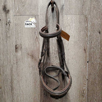 Rsd/Padded Monocrown Bridle, Flash, Buckles *gc, crackles, stiff, edge scrapes, faded, dirty, stains, xholes
