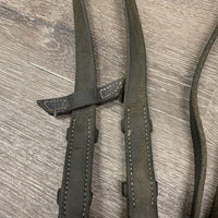 Flat Plain Reins *fair/gc, clean, chewed end, faded, CRACKS
