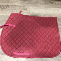 Thin Quilt Jumper Saddle Pad, tabs *fair/gc, clean, faded, v.holey edges, rubs, older
