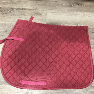 Thin Quilt Jumper Saddle Pad, tabs *fair/gc, clean, faded, v.holey edges, rubs, older