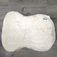 Non - Slip Gummy Rolled Sheepskin Half Pad *gc, clean, bubbled/stiff side, rough/thin edge, mnr dirt, hair, residue
