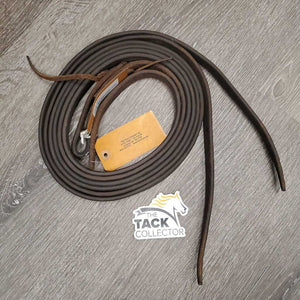 Leather Split Reins, 1 Water Loop End *gc, dirty, residue, rubs, scuffs