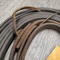 Leather Split Reins, 1 Water Loop End *gc, dirty, residue, rubs, scuffs
