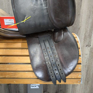 16.5" Adj *M/W *5.5" Schleese JES Close Contact, 2 Billet Guards, Bates Purple Fleece Cover, Rear Gusset Panels, Wool Flocking, Flaps: 14"L x 12"W *No Serial #