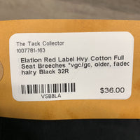 Hvy Cotton Full Seat Breeches *vgc/gc, older, faded, hairy
