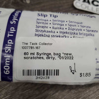 60 ml Syringe, bag *new, scratches, dirty, *01/2022
