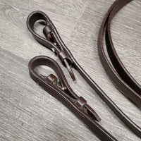 Leather Curb Reins *vgc, mnr stains, stiff
