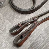 Soft Leather Curb Reins *gc, clean, film, discolour/stains, dry, oxidization