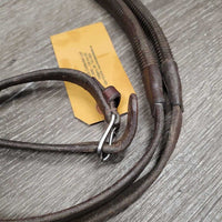 Pr Thick Rubber Reins, buckles *gc, clean, rubs, twists, dirt, loose keeper, twisted liner, thin rubber edges
