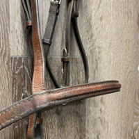 Rsd Narrow Bridle *gc, clean, older, stiff, dry, crackles, tight keepers
