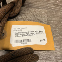 Thick Stiff Nylon Rope Halter *gc, dirty, rubs/frays, stains
