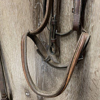 Narrow Soft Rsd Bridle, Braided Reins *gc, rubs, clean, faded, dirt residue, loose hook, bent nose
