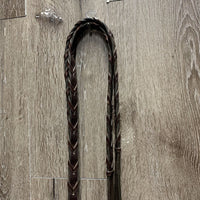 Narrow Soft Rsd Bridle, Braided Reins *gc, rubs, clean, faded, dirt residue, loose hook, bent nose
